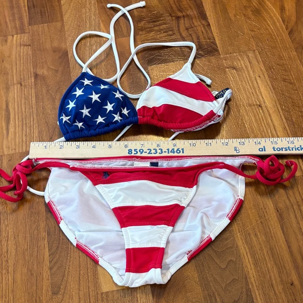 Polo by Ralph Lauren Red, White & Blue Stars and Stripes Bikini - Picture 2 of 5